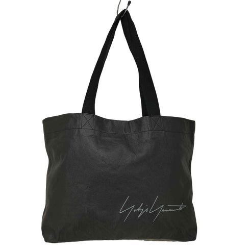 ヨウジヤマモト Yohji Yamamoto SIGNATURE LEATHER MINI TOTE BAG メンズ